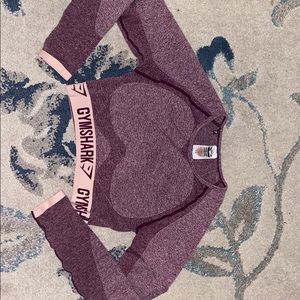 Gymshark flex sports long sleeve crop top M